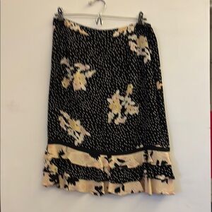 Floral Black Skirt